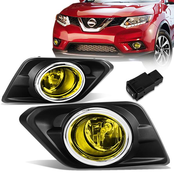 Amber Lens Fog Lights w/ Switch + Wiring Harness <br>14-16 Nissan Rogue