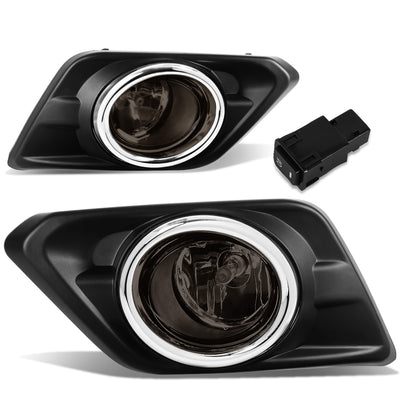 D-Motoring - Fog Lights - W / Switch - Smoked Lens - Plug-n-Play - Pair - 14-16 Nissan Rogue - 1