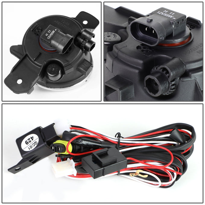 D-Motoring - Fog Lights - W / Switch - Smoked Lens - Plug-n-Play - Pair - 14-16 Nissan Rogue - 4