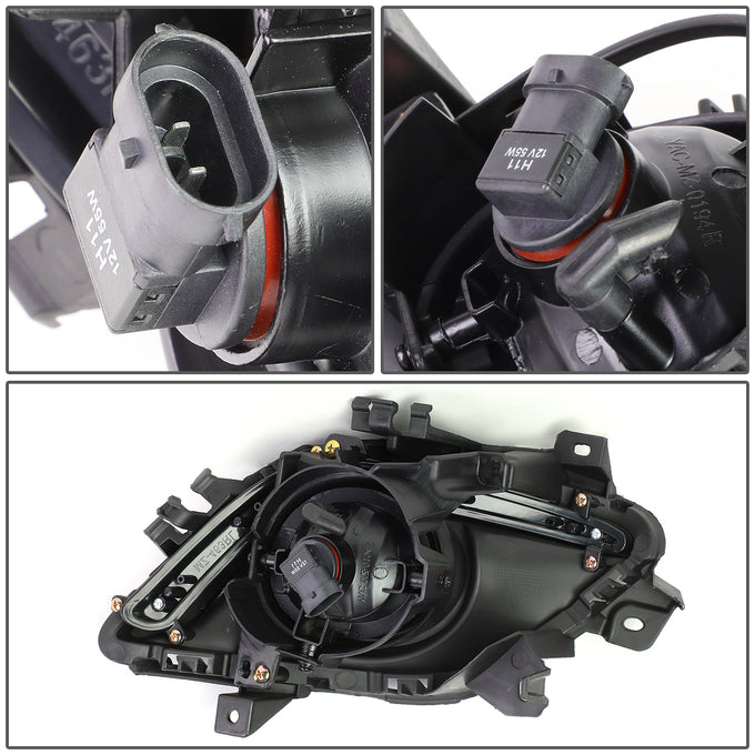 D-Motoring - Fog Lights - W / Switch - Smoked Lens - Plug-n-Play - Pair - 14-16 Mazda 6 - 4