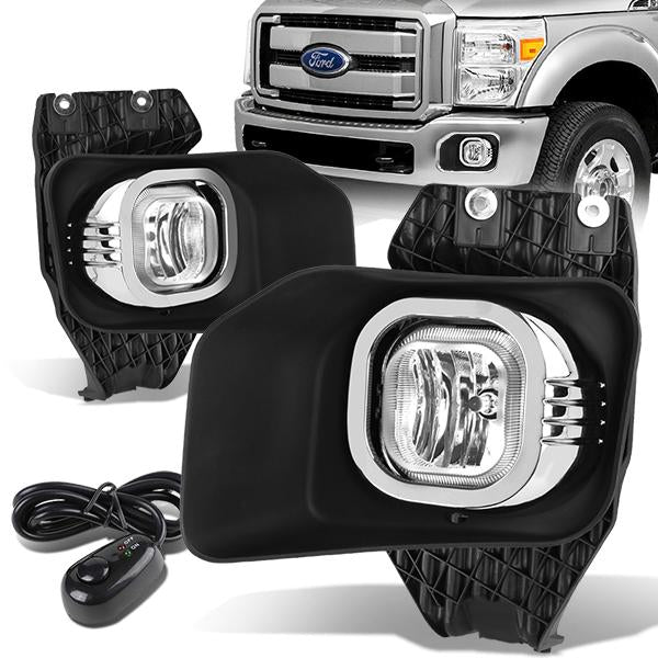 Factory Style Fog Lights w/ Switch + Wiring Harness <br>11-16 Ford F250 F350 F450 F550 Super Duty