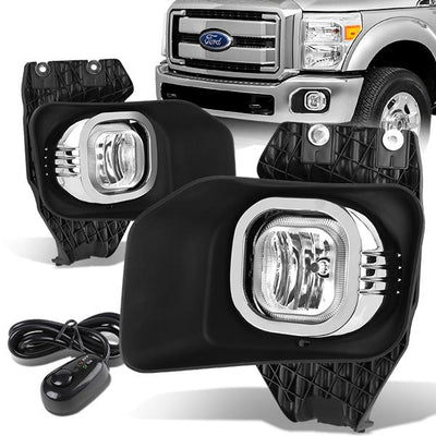 Factory Style Fog Lights w/ Switch + Wiring Harness <br>11-16 Ford F250 F350 F450 F550 Super Duty