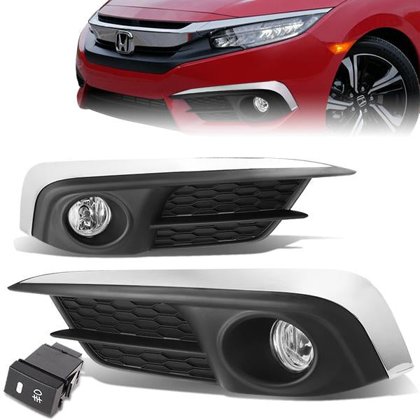 Clear Lens Fog Lights w/ Switch + Wiring Harness <br>2016 Honda Civic