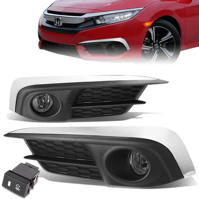 Smoked Lens Fog Lights w/ Switch + Wiring Harness <br>2016 Honda Civic