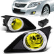 Amber Lens Fog Lights w/ Switch + Wiring Harness <br>09-10 Toyota Corolla Sedan