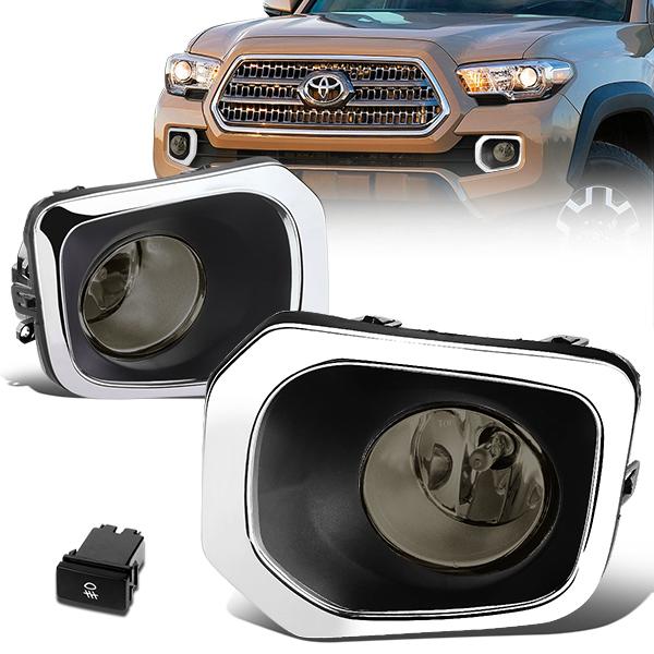 Smoked Lens Fog Lights w/ Switch + Wiring Harness <br>16-17 Toyota Tacoma
