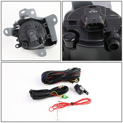 D-Motoring - Fog Lights - W / Switch - Clear Lens - Plug-n-Play - Pair - 10-12 Toyota Prius - 4