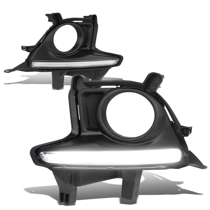 D-Motoring - Fog Lights - LED DRL Bar - Clear Lens - Plug-n-Play - Pair - 14-16 Toyota Highlander - 1