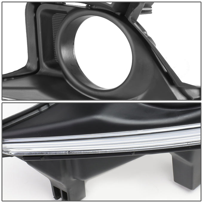 D-Motoring - Fog Lights - LED DRL Bar - Clear Lens - Plug-n-Play - Pair - 14-16 Toyota Highlander - 3