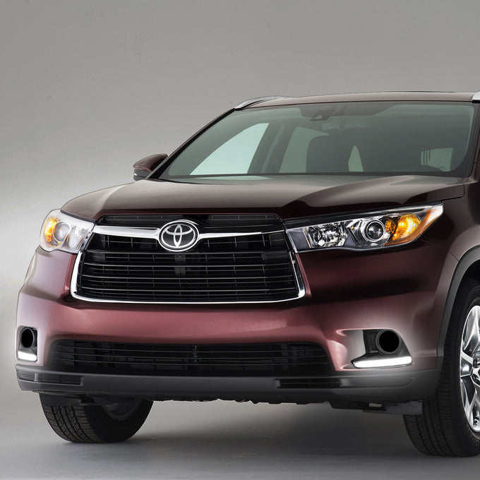 D-Motoring - Fog Lights - LED DRL Bar - Clear Lens - Plug-n-Play - Pair - 14-16 Toyota Highlander - 5