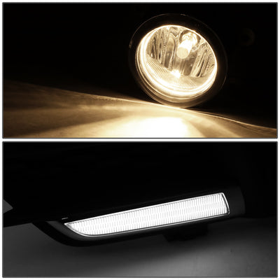 D-Motoring - Fog Lights - LED DRL - W / Switch - Clear Lens - Plug-n-Play - Pair - 16-17 Honda Civic Sedan / Coupe - 3