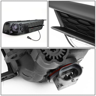 D-Motoring - Fog Lights - LED DRL - W / Switch - Clear Lens - Plug-n-Play - Pair - 16-17 Honda Civic Sedan / Coupe - 4