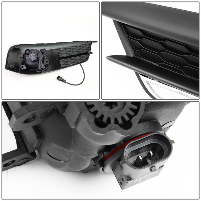 D-Motoring - Fog Lights - LED DRL - W / Switch - Clear Lens - Plug-n-Play - Pair - 16-17 Honda Civic Sedan / Coupe - 4