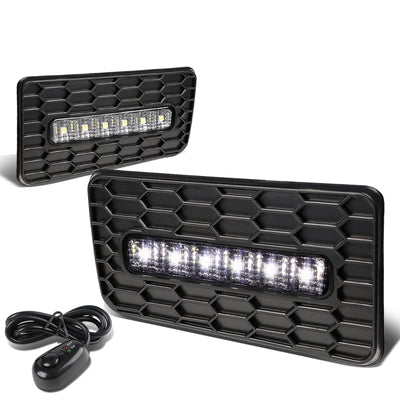 D-Motoring - Fog Lights - High Power LED - W / Switch - Clear Lens - Plug-n-Play - Pair - Cadillac Escalade / Chevrolet Avalanche / Silverado 1500 / 2500HD / 3500HD / GMC Yukon - 1