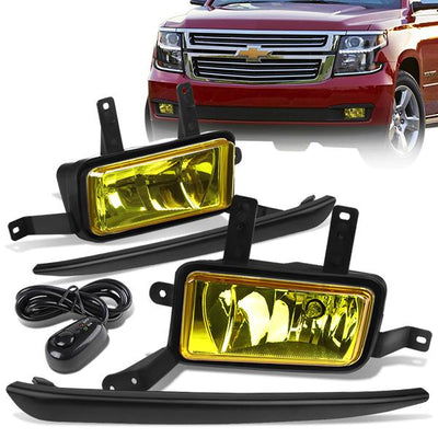 LED Fog Lights w/ Switch + Wiring Harness <br>15-20 Chevy Tahoe Suburban