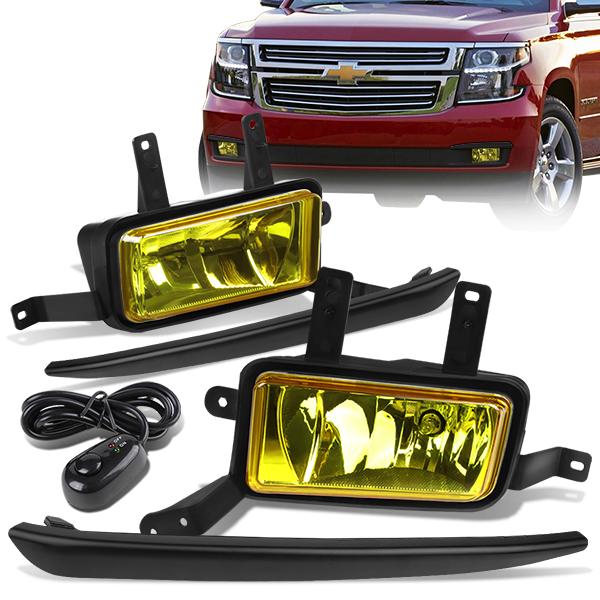LED Fog Lights w/ Switch + Wiring Harness <br>15-20 Chevy Tahoe Suburban