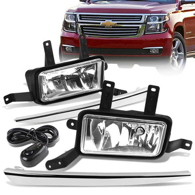 Factory Style Fog Lights w/ Switch + Wiring Harness <br>15-20 Chevy Tahoe Suburban