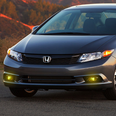 D-Motoring - Fog Lights - LED - W / Switch - Amber Lens - Plug-n-Play - Pair - Honda Civic / Accord / Odyssey - 5