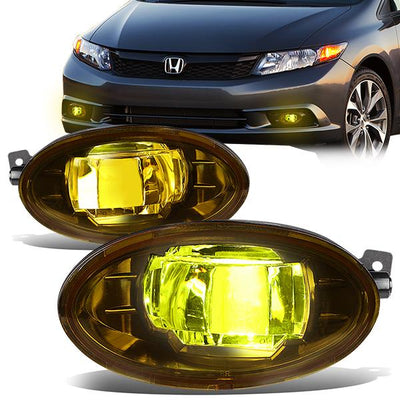 LED Fog Lights w/ Switch + Wiring Harness <br>09-13 Honda Civic, 08-11 Accord