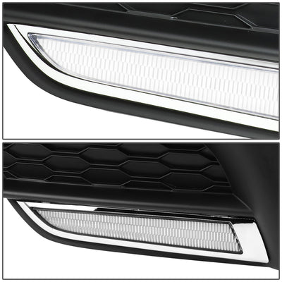 D-Motoring - Fog Lights - LED DRL - Clear Lens - Plug-n-Play - Pair - 16-17 Honda Civic Sedan / Coupe - 2