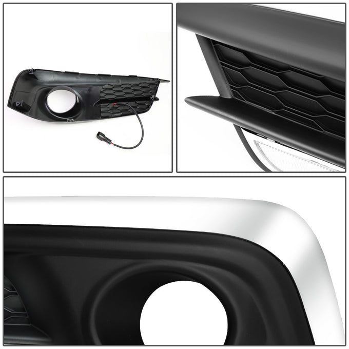 D-Motoring - Fog Lights - LED DRL - Clear Lens - Plug-n-Play - Pair - 16-17 Honda Civic Sedan / Coupe - 4