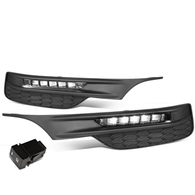 D-Motoring - Fog Lights - HI-Power LED - W / Switch - Clear Lens - Plug-n-Play - Pair - 16-17 Honda Accord - 1