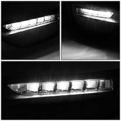 D-Motoring - Fog Lights - HI-Power LED - W / Switch - Clear Lens - Plug-n-Play - Pair - 16-17 Honda Accord - 2