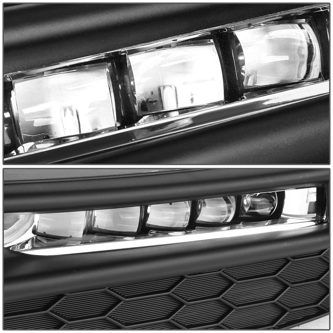 D-Motoring - Fog Lights - HI-Power LED - W / Switch - Clear Lens - Plug-n-Play - Pair - 16-17 Honda Accord - 3