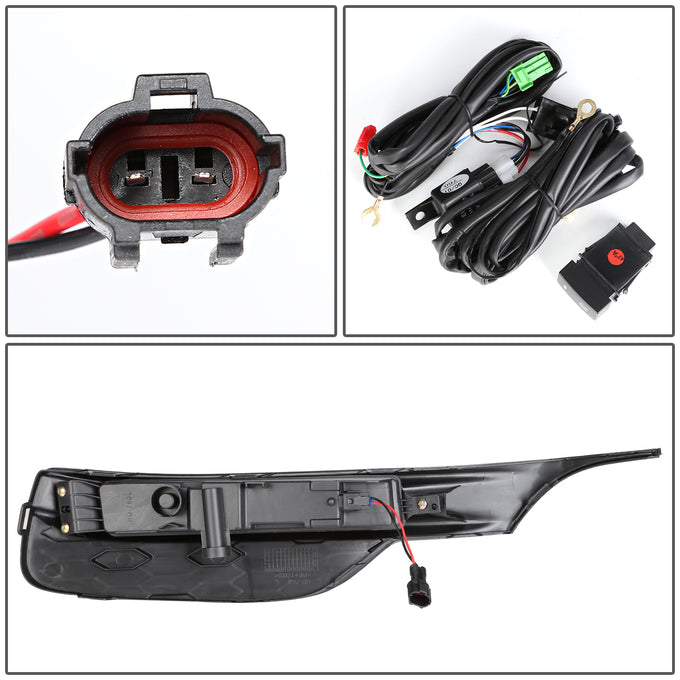 D-Motoring - Fog Lights - HI-Power LED - W / Switch - Clear Lens - Plug-n-Play - Pair - 16-17 Honda Accord - 6