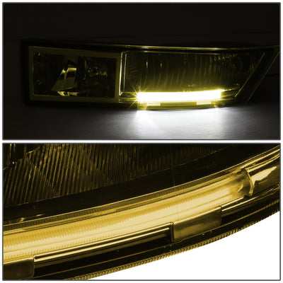 D-Motoring - Fog Lights - Built-In LED DRL - Amber Lens - Plug-n-Play - Pair - Cadillac Escalade ESV / Escalade EXT - 2