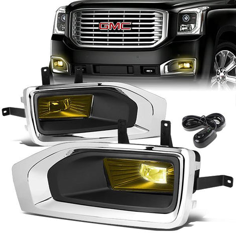 LED Fog Lights w/ Switch + Wiring Harness <br>15-18 GMC Yukon