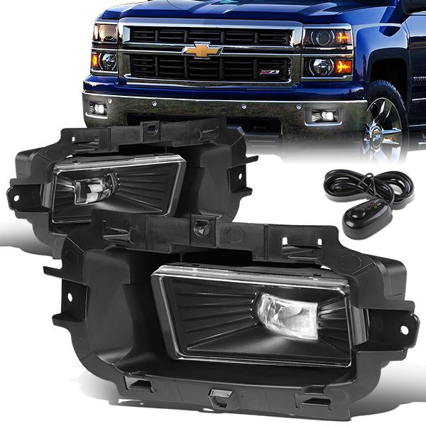 LED Fog Lights w/ Switch + Wiring Harness <br>14-15 Chevy Silverado 1500