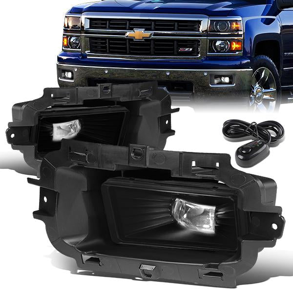 LED Fog Lights w/ Switch + Wiring Harness <br>14-15 Chevy Silverado 1500