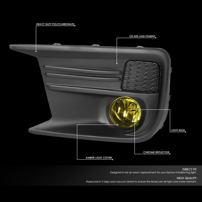 D-Motoring - 2018 Subaru WRX Fog Lights - W / Switch - Amber Lens - Plug-n-Play - Pair - 2