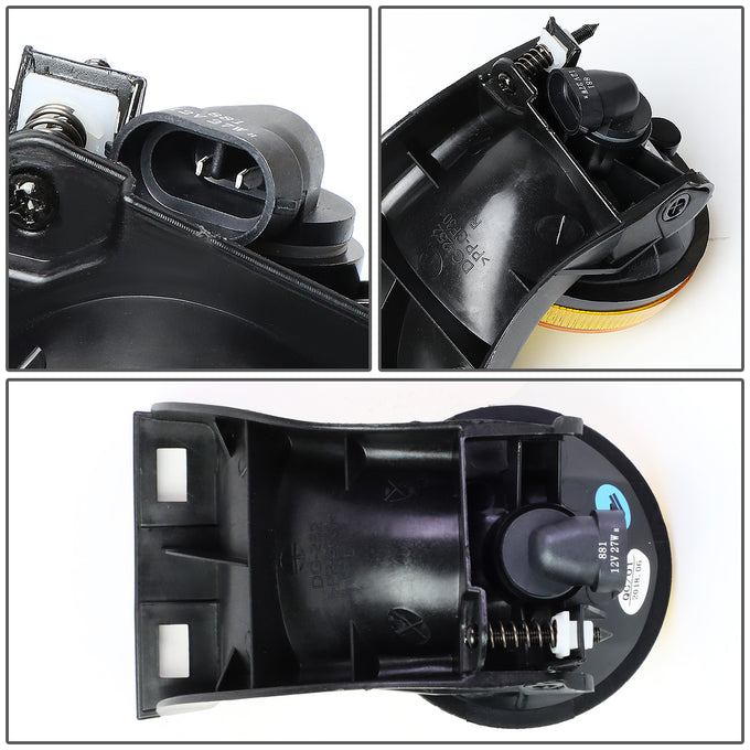 D-Motoring - 94-98 Dodge Ram 1500 2500 3500 Fog Lights - Amber Lens - Plug-n-Play - Pair - 5
