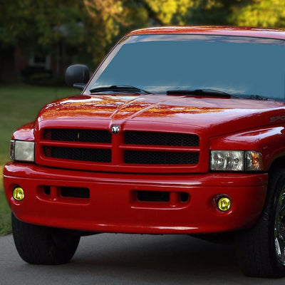 D-Motoring - 94-98 Dodge Ram 1500 2500 3500 Fog Lights - Amber Lens - Plug-n-Play - Pair - 7