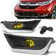D-Motoring - 17-18 Honda CR-VFog Lights - W/Chrome Trim Bezel+Switch Amber - Amber Lens - Pair - Plug-n-Play - 1
