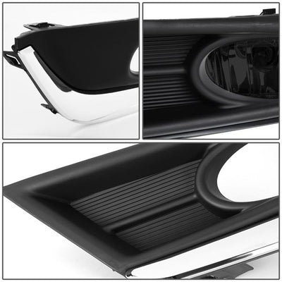 D-Motoring - 17-18 Honda CR-VFog Lights - W/Chrome Trim Bezel+Switch Smoked - Smoked Lens - Pair - Plug-n-Play - 5