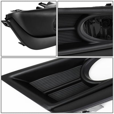 D-Motoring - 17-18 Honda CR-VFog Lights - W/Bezel Cover+Switch Smoked - Smoked Lens - Pair - Plug-n-Play - 5
