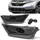 D-Motoring - 17-18 Honda CR-VFog Lights - W/Bezel Cover+Switch Smoked - Smoked Lens - Pair - Plug-n-Play - 1