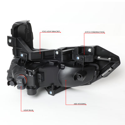 D-Motoring - 17-18 Nissan RogueFog Lights - W/Switch+Bezel Cover - Smoked Lens - Pair - Plug-n-Play - 6