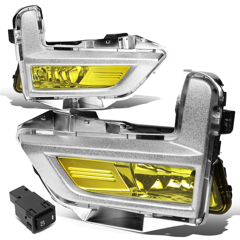 D-Motoring - 17-18 Nissan RogueFog Lights - W/Switch+Silver Cover - Amber Lens - Pair - Plug-n-Play - 1