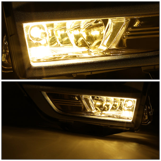 D-Motoring - 17-18 Nissan RogueFog Lights - W/Switch+Silver Cover - Amber Lens - Pair - Plug-n-Play - 3