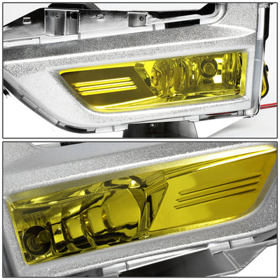 D-Motoring - 17-18 Nissan RogueFog Lights - W/Switch+Silver Cover - Amber Lens - Pair - Plug-n-Play - 4