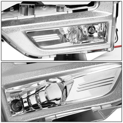 D-Motoring - 17-18 Nissan RogueFog Lights - W/Switch+Silver Cover - Clear Lens - Pair - Plug-n-Play - 4
