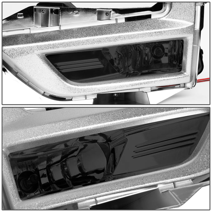 D-Motoring - 17-18 Nissan RogueFog Lights - W/Switch+Silver Cover - Smoked Lens - Pair - Plug-n-Play - 4