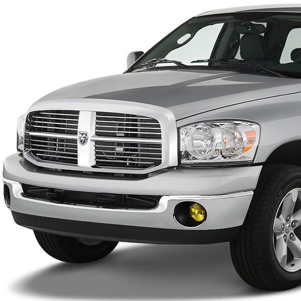 02-09 Dodge Ram Truck Fog Lights - High Power LED - W/Bezel+Switch - Amber Lens - Pair - Plug-n-Play - 7