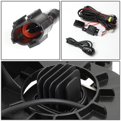 02-09 Dodge Ram Truck Fog Lights - High Power LED - W/Bezel+Switch - Clear Lens - Pair - Plug-n-Play - 5