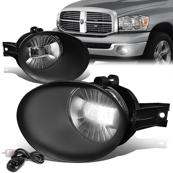 LED Fog Lights w/ Bezels + Switch <br>02-09 Dodge Ram 1500 2500 3500