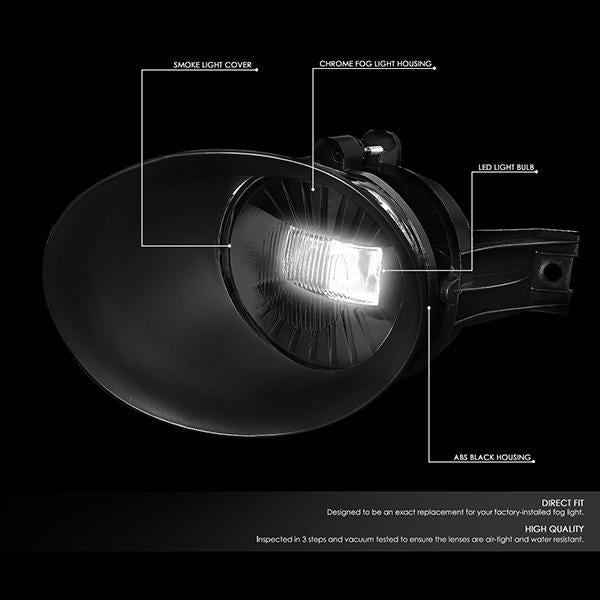 02-09 Dodge Ram Truck Fog Lights - High Power LED - W/Bezel+Switch - Smoked Lens - Pair - Plug-n-Play - 2